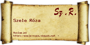 Szele Róza névjegykártya